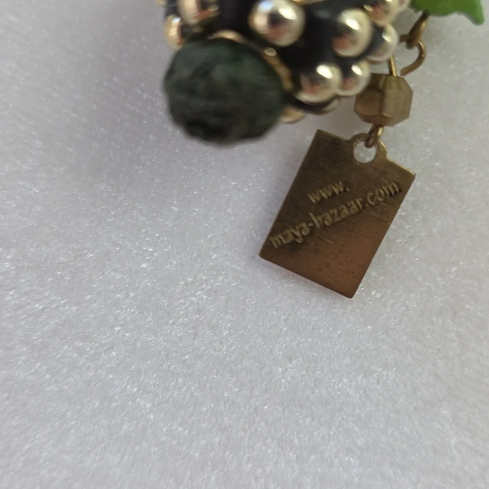 Maya-Bazaar Green, Gold & Multicolor Necklace